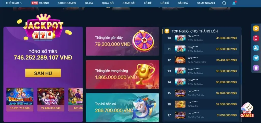 Giao diện ứng dụng 789win với các trò chơi đa dạng